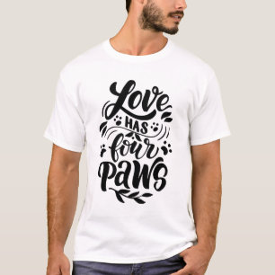 Camiseta O Amor Tem Quatro Patas Cachorros Ideia