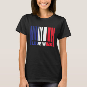 Camiseta O Amor Vence Bandeira da França
