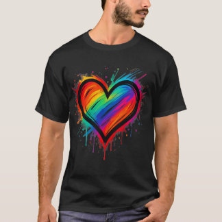 Camiseta O Amor Vence Coração de Grafite