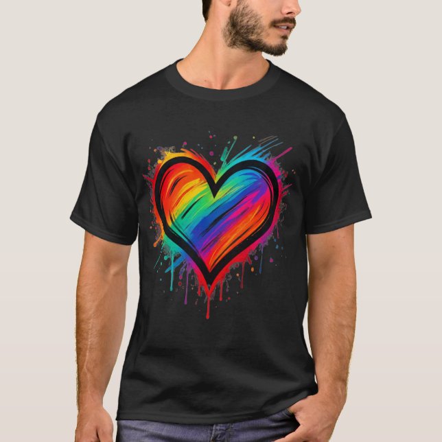Camiseta O Amor Vence Coração de Grafite (Frente)