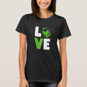 Camiseta O Amor Verde Ama A Terra O Homem As Mulheres