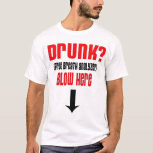 Camiseta O analisador livre da respiração do bebado, fund