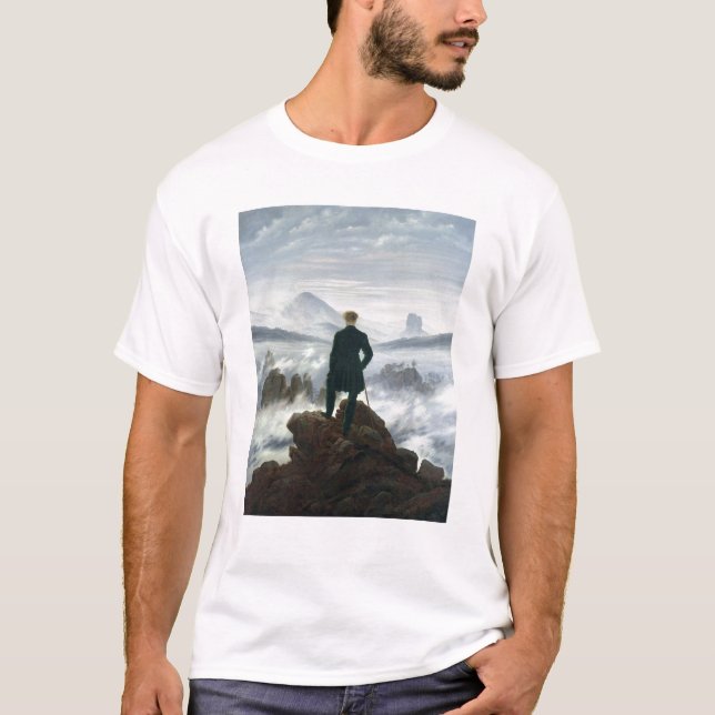 Camiseta O andarilho acima do mar da névoa, 1818 (Frente)