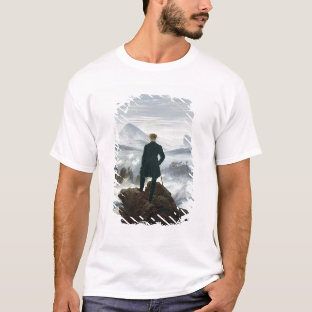 Camiseta O andarilho acima do mar da névoa, 1818 (Frente)
