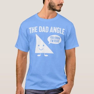 Camiseta O Ângulo do Pai Matemática Divertida retrô
