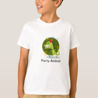 O animal de partido caçoa o t-shirt