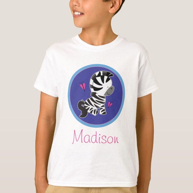 Camiseta O animal do jardim zoológico da zebra (Frente)