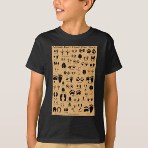Camiseta O animal segue o poster de Pawprints