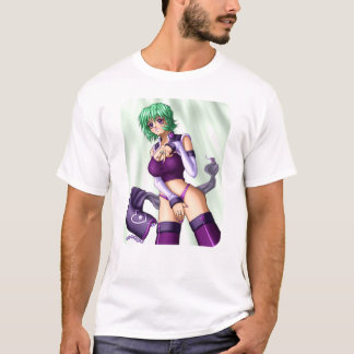 Camiseta O Anime cobre acima a menina