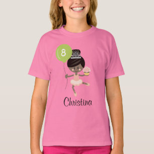 Camiseta O aniversário da bailarina caçoa o africano Ame 