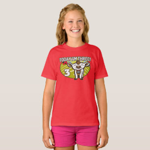 Camiseta O aniversário de 3 anos do miúdo hoje eu sou tr