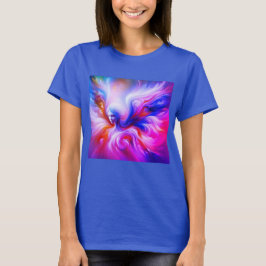 Camiseta O Anjo Colorido e Etéreo na Frente de um