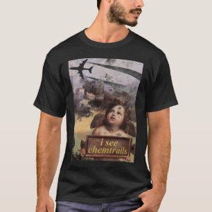 Camiseta O anjo em Madonna de Foligno considera chemtrails