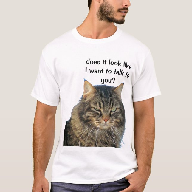 Camiseta O anjo mal-humorado não quer falar (Frente)