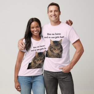 Camiseta O anjo mal-humorado quer seu bacon