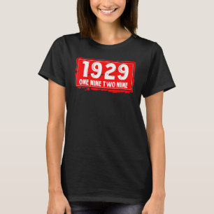 Camiseta O Ano de Nascimento de 1929 para Homens e Mulheres