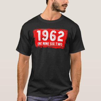 Camiseta O Ano de Nascimento de 1962 para Homens e Mulheres