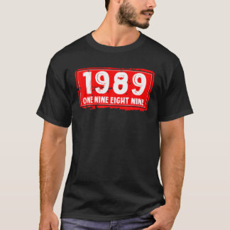 Camiseta O Ano De Nascimento De 1989 Para Homens E Mulheres