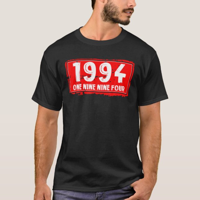 Camiseta O Ano De Nascimento De 1994 Para Homens E Mulheres (Frente)