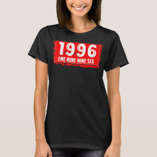 Camiseta O Ano de Nascimento de 1996 para Homens e Mulheres