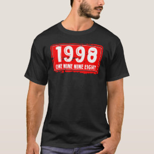 Camiseta O Ano de Nascimento de 1998 para Homens e Mulheres