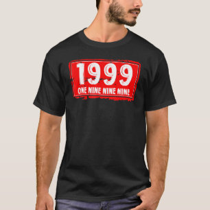 Camiseta O Ano de Nascimento de 1999 para Homens e Mulheres