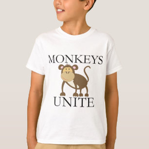 Camiseta O ano engraçado do macaco "macacos une-se "