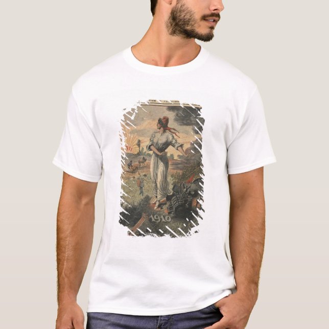Camiseta O ano novo, France espera por melhores dias (Frente)