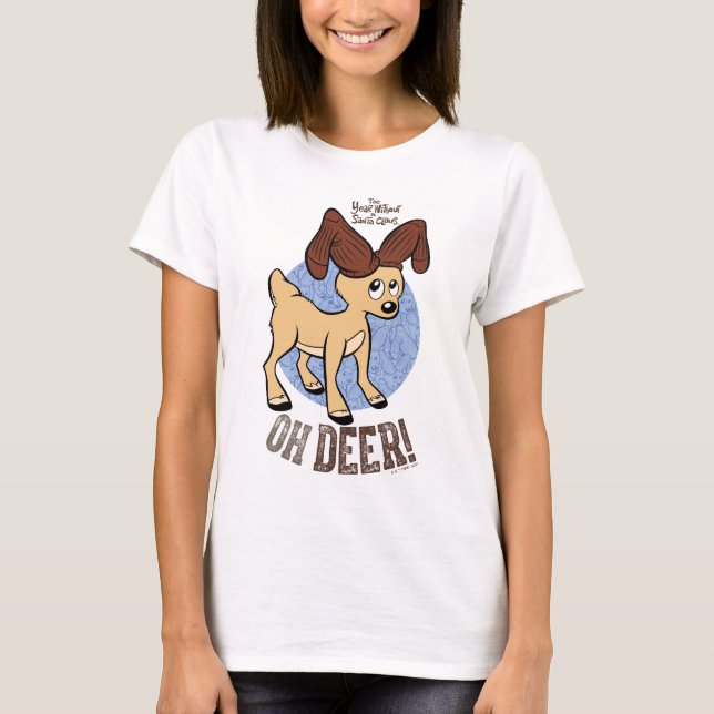 Camiseta O ANO SEM SANTA CLAUS™ | Vixen "Oh Deer" (Frente)