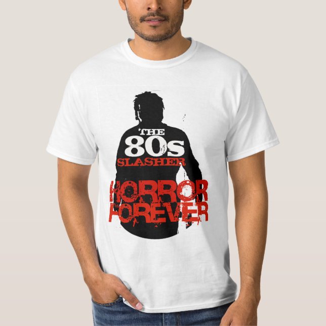 Camiseta O anos 80 Slasher (Frente)