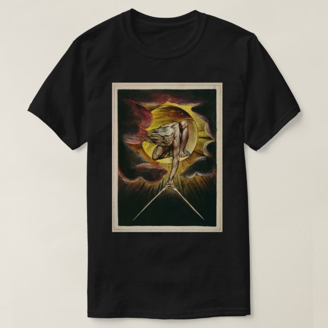 Camiseta "O antigo o Tshirt William Blake dos homens dos (Frente do Design)