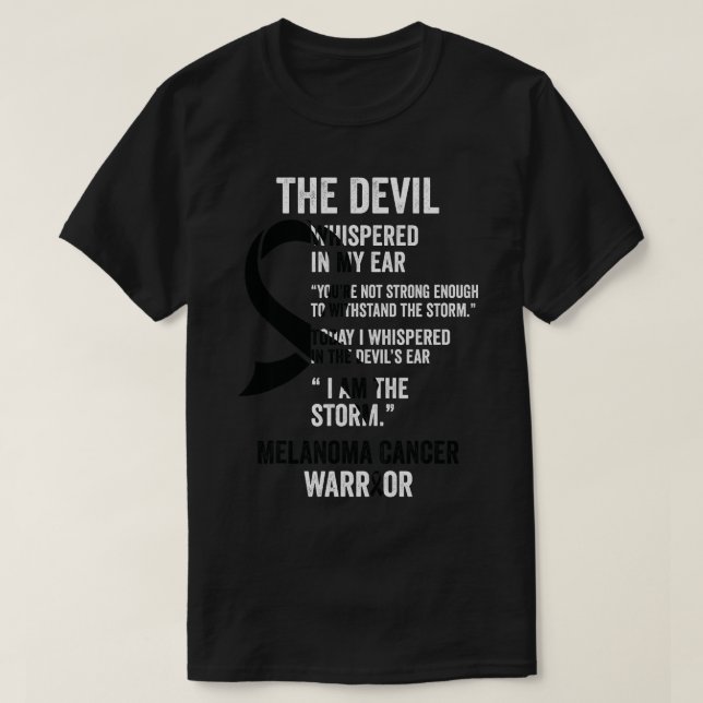 Camiseta O apoio à consciencialização do Cancer do diabo-me (Frente do Design)