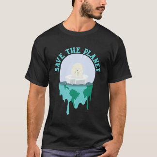 Camiseta O Aquecimento Global Do Urso Polar Salva