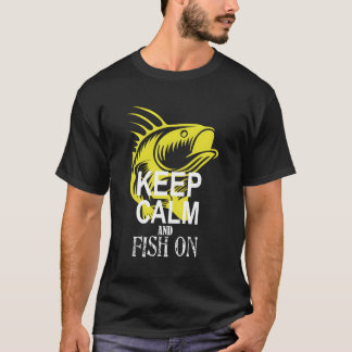 Camiseta O Aranão-Baixo Mantém Calma E Peixe Em Peixe