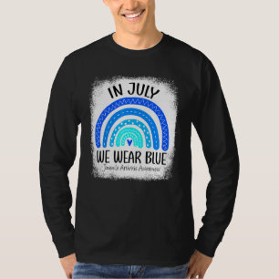 Camiseta O Arco-Íris Em Julho Vestimos Artrite Juvenil Azul