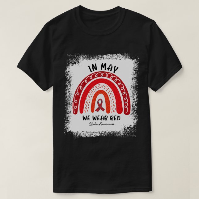 Camiseta O Arco-Íris Em Maio Vestimos A Consciência Do Traç (Frente do Design)