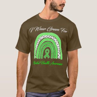 Camiseta O Arco-Íris Eu Visto Verde Para Sensibilização Par