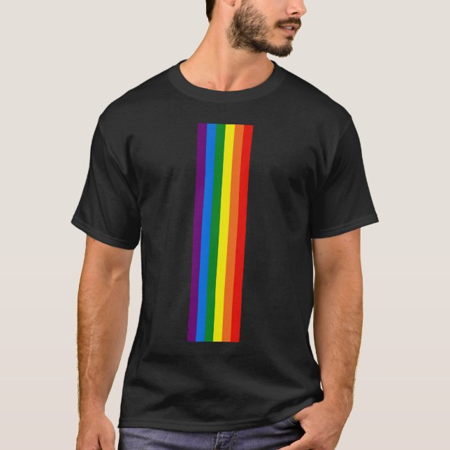 Camiseta O arco-íris listra o apoio do orgulho gay LGBT (Frente)