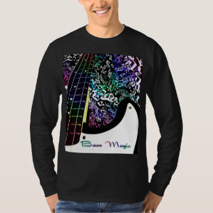 Camiseta O arco-íris mágico baixo nota o t-shirt da músi