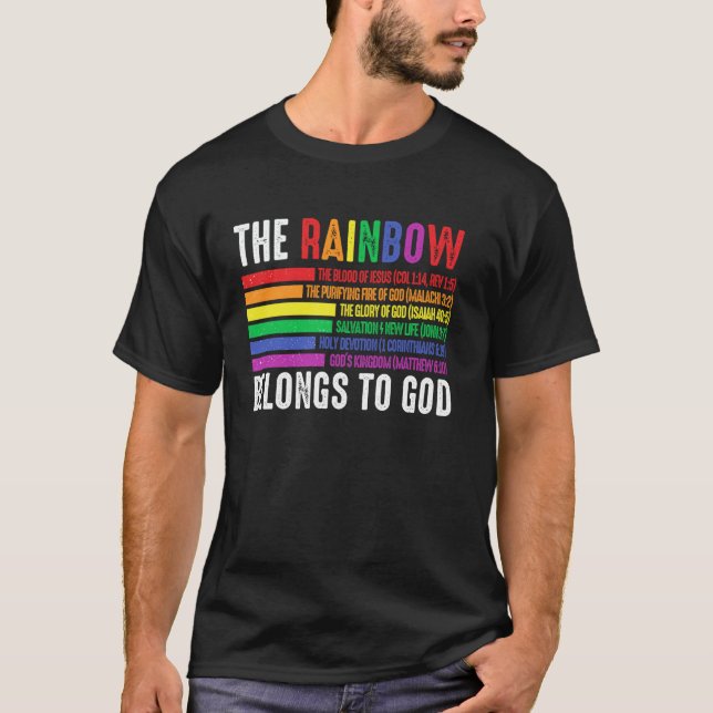 Camiseta O Arco-Íris Pertence A Deus (Frente)