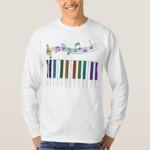 Camiseta O arco-íris psicadélico fecha o t-shirt da músi