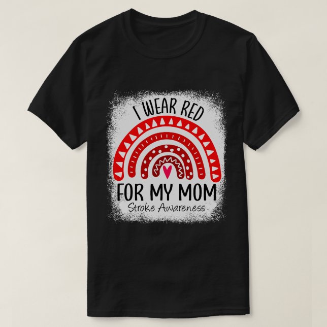 Camiseta O Arco-Íris Veste Vermelho Para Minha Mãe Causar C (Frente do Design)