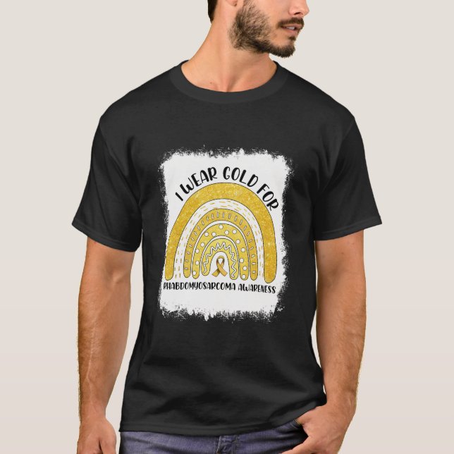Camiseta O Arco-Íris Visto Dourado para a consciência Rhabd (Frente)
