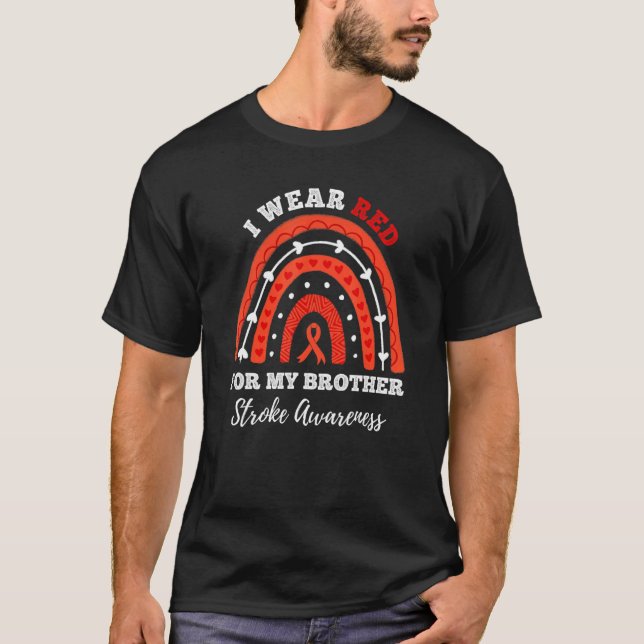 Camiseta O Arco-Íris Visto Vermelho Para O Meu Irmão Sensib (Frente)