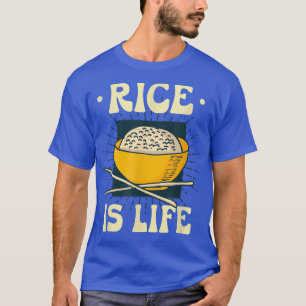 Camiseta O Arroz É A Vida Para Mim, Arroz Seco Comida