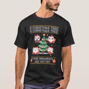 Camiseta O Árvore de Natal Seus Ornamentos São História