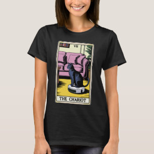 Camiseta O Aspirador Robô The Chariot Gato Tarot Divertido