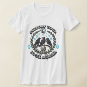 Camiseta O Assassinato Está Chamando: Corvo Místico & Grafi