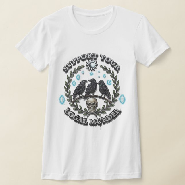 Camiseta O Assassinato Está Chamando: Corvo Místico & Grafi (Postura )