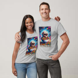 Camiseta O assassino de cereal esqueleto engraçado tarot